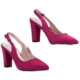 Goodin Décolleté con tacco aperto rosa 1