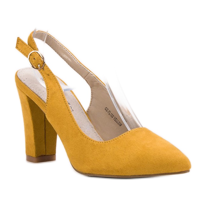 Goodin Décolleté con tacco aperto giallo 1