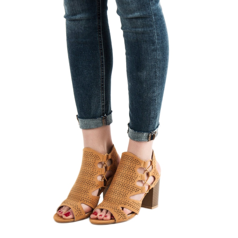 Goodin Sandali senape alla moda giallo 2