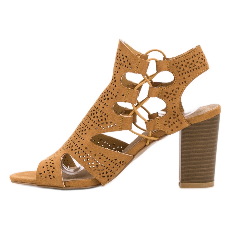 Goodin Sandali senape alla moda giallo 1