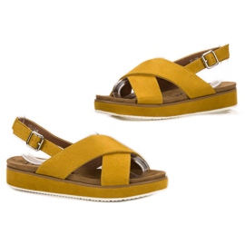 Goodin Sandali in camoscio giallo 2