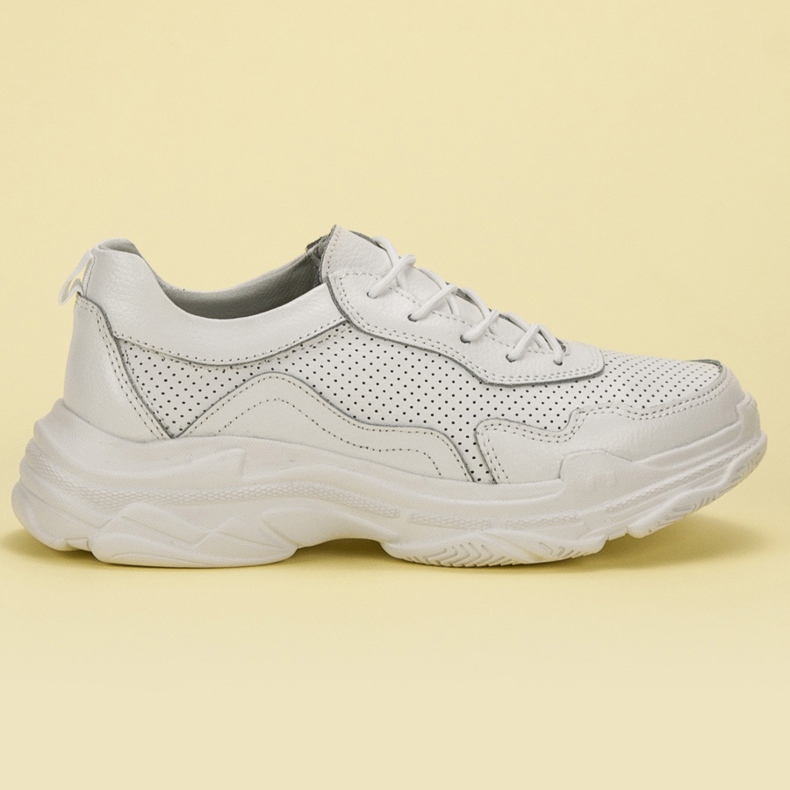 Goodin Sneakers in pelle bianca bianco 2