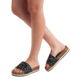 Goodin Pantofole da donna alla moda nero 1