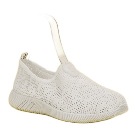 SHELOVET Calzature in tessuto slip-on bianco 1