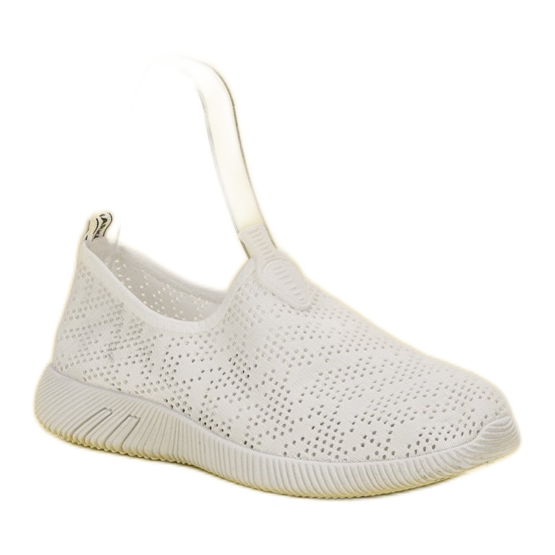 SHELOVET Calzature in tessuto slip-on bianca 1