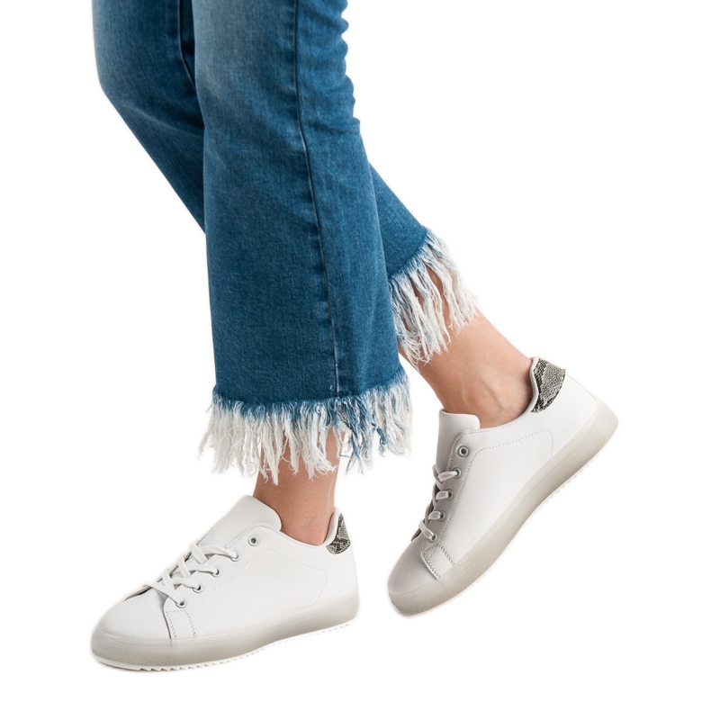 SHELOVET Scarpe sportive da donna bianca 2