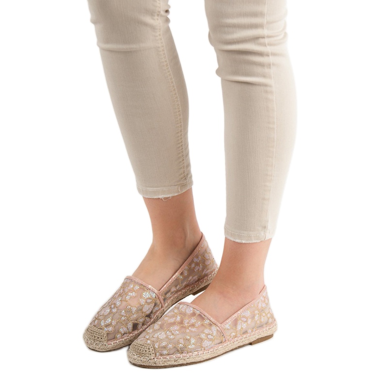 Espadrillas di pizzo VICES rosa 2