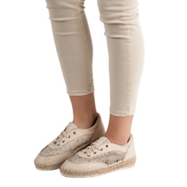 Scarpe con paillettes VICES marrone 1