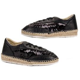 Scarpe con paillettes VICES nero 1