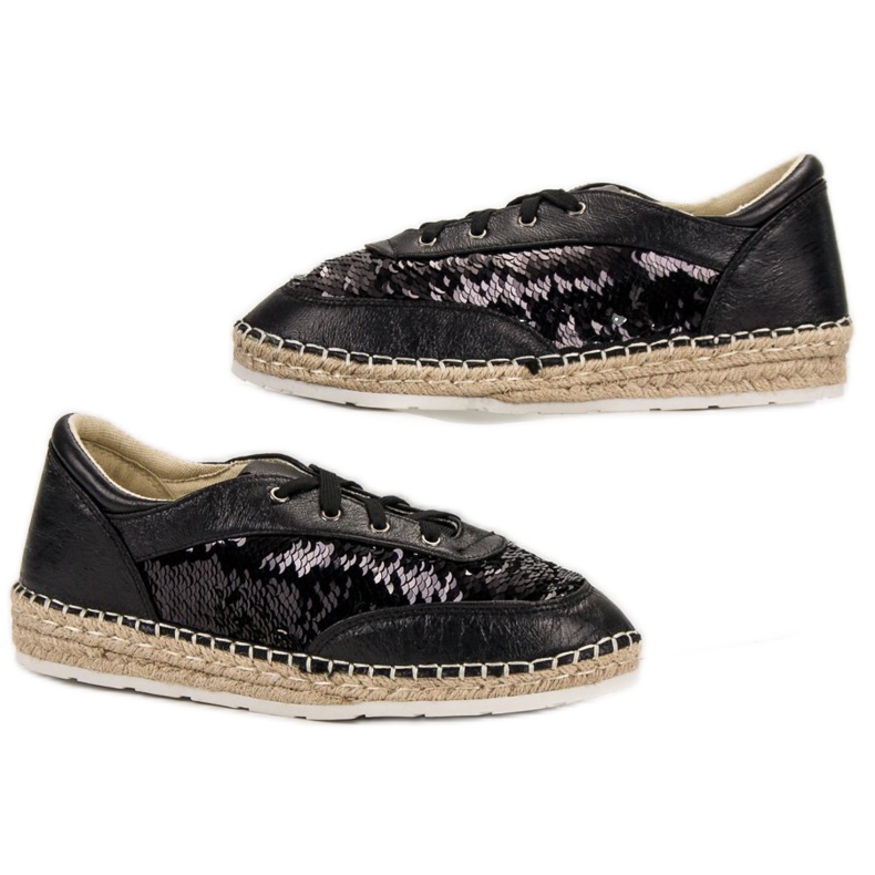 Scarpe con paillettes VICES nero 1