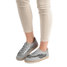 Scarpe con paillettes VICES grigio 2