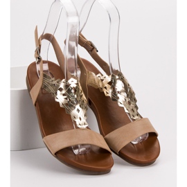 Kylie Sandali bassi alla moda beige 2