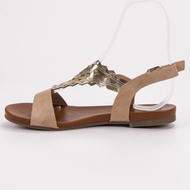 Kylie Sandali bassi alla moda beige 1