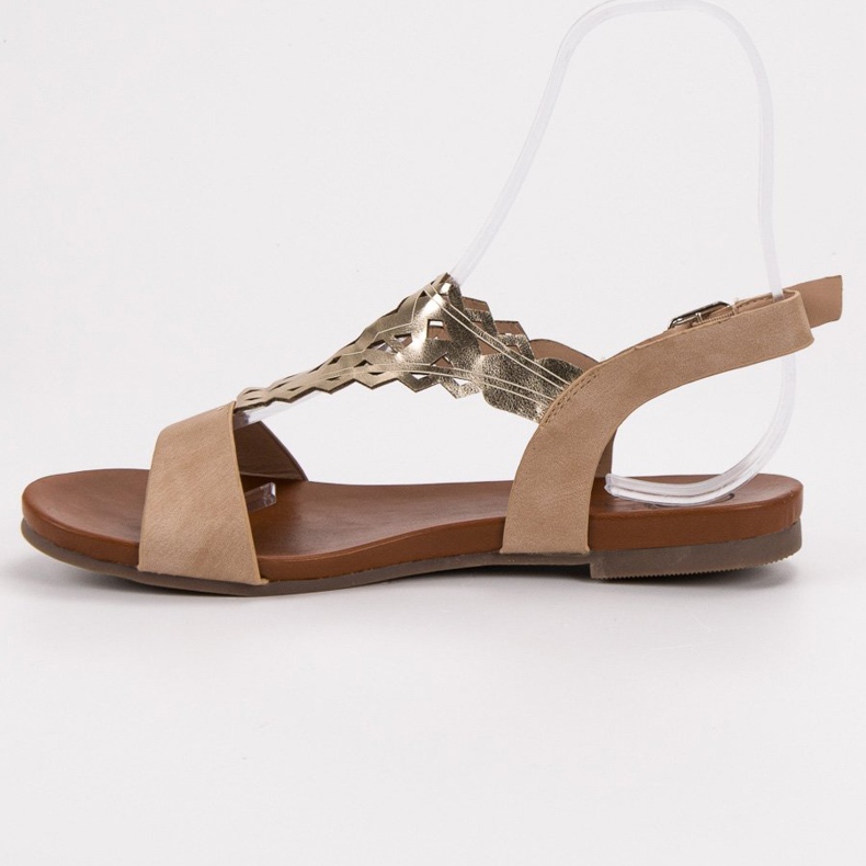 Kylie Sandali bassi alla moda beige 1