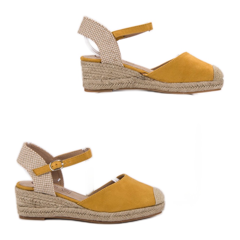 Kylie Espadrillas con zeppa giallo 1