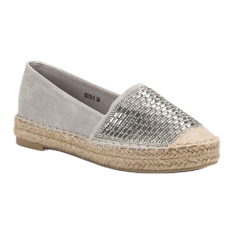 Vices Espadrillas Con Morse Cubic Zirconia grigio 1