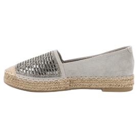 Vices Espadrillas Con Morse Cubic Zirconia grigio 2