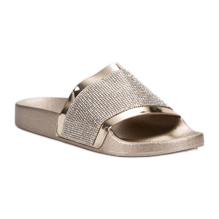 Pantofole VICES con zirconi giallo 1