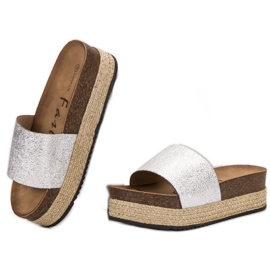 Goodin Pantofole Sulla Piattaforma grigio 1