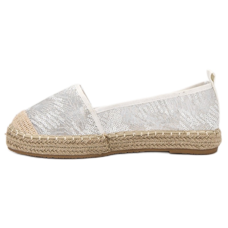 SHELOVET Espadrillas di pizzo bianca 1