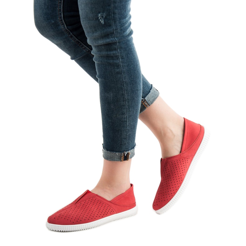 Super Mode Comode scarpe da ginnastica slip-on rosso 1