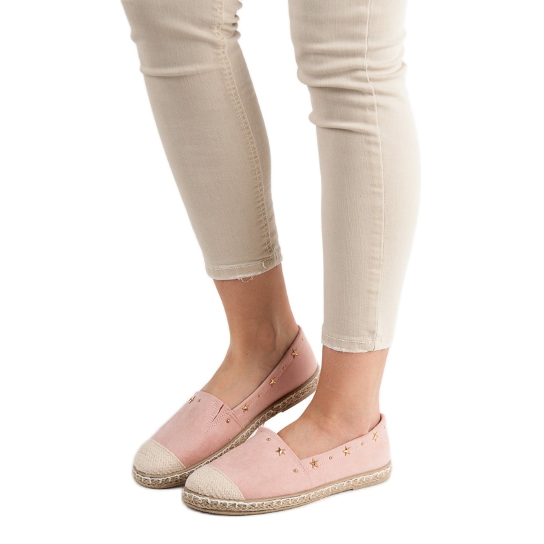 SHELOVET Espadrillas Con Jet rosa 1