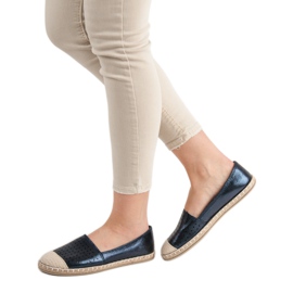 New Tlck Espadrillas Glitter blu navy 1