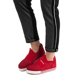 SHELOVET Scarpe da ginnastica senza lacci rosso 1