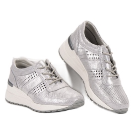 Scarpe in pelle VINCEZA grigio 1