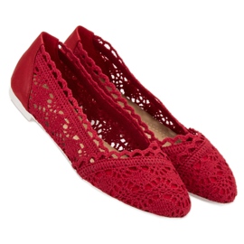Coura Ballerine di pizzo rosso 2