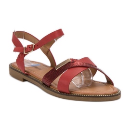 L. Lux. Shoes Sandali rossi alla moda rosso 1
