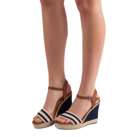 Primavera Sandali con zeppa casual blu blu navy 1