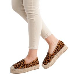 Best Shoes Signori sulla piattaforma con stampa leopardata marrone 2