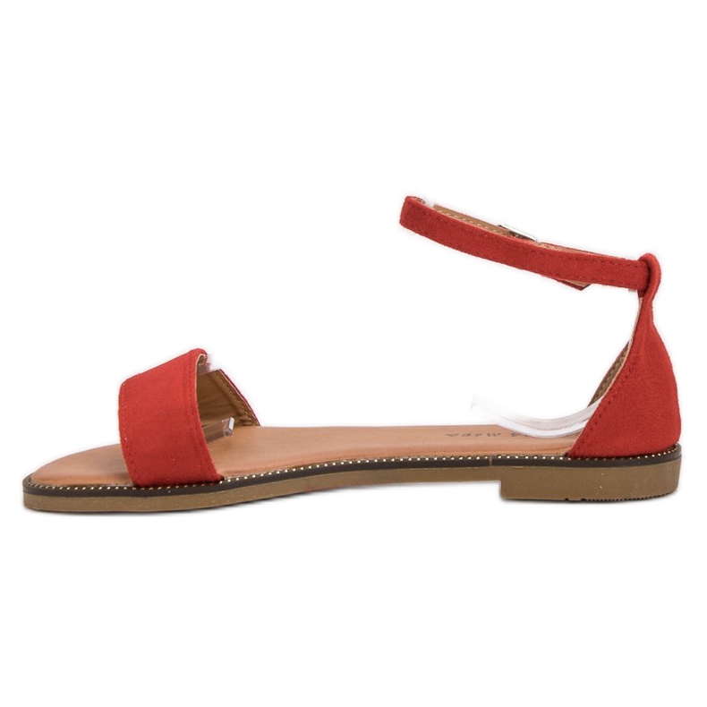 Laura Mode Sandali piatti classici rosso 1