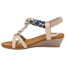 SHELOVET Sandali Con Ornamenti marrone 2