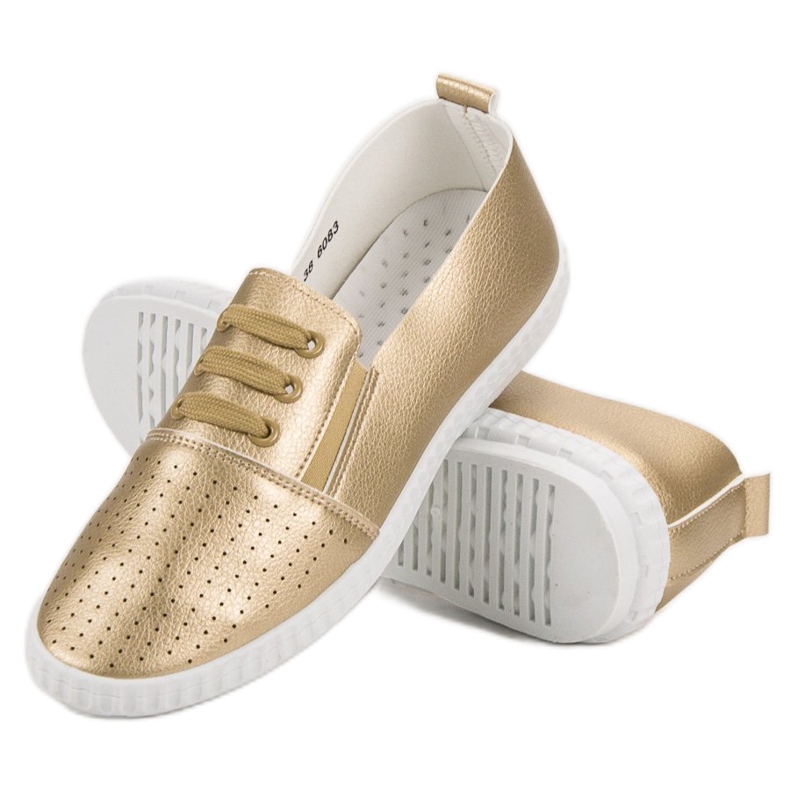 Super Mode Scarpe da ginnastica dorate d'oro 1