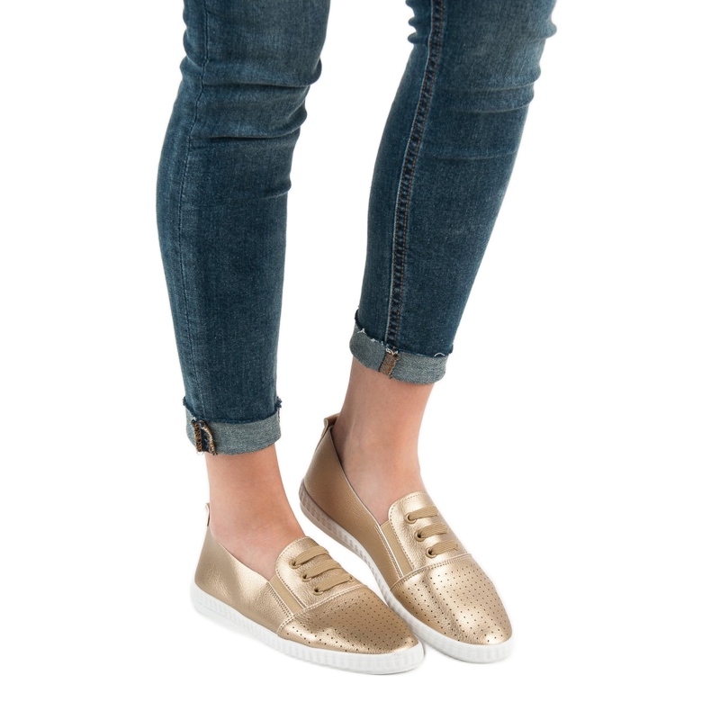 Super Mode Scarpe da ginnastica dorate d'oro 2