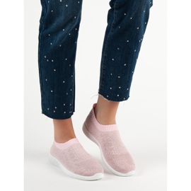 SHELOVET Calzature sportive in tessuto rosa 2