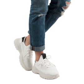 VICES Scarpe sportive in tessuto bianca 2