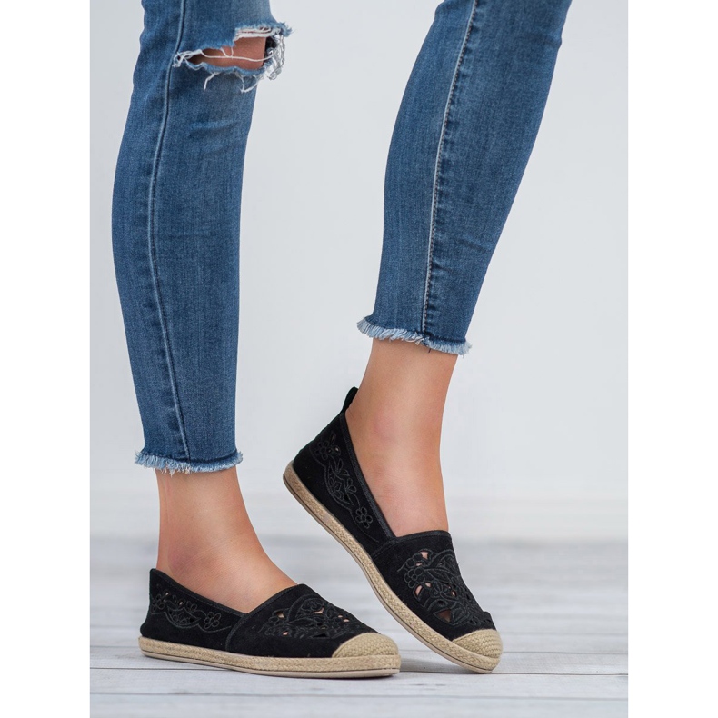 VICES Espadrillas in camoscio nero 1