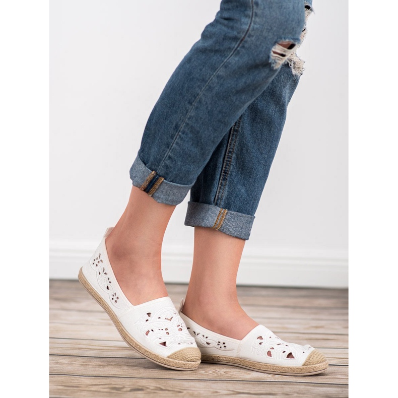VICES Espadrillas in camoscio bianco 2