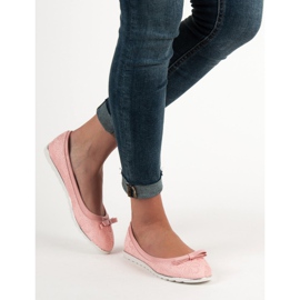 SHELOVET Ballerina Con Pizzo rosa 1