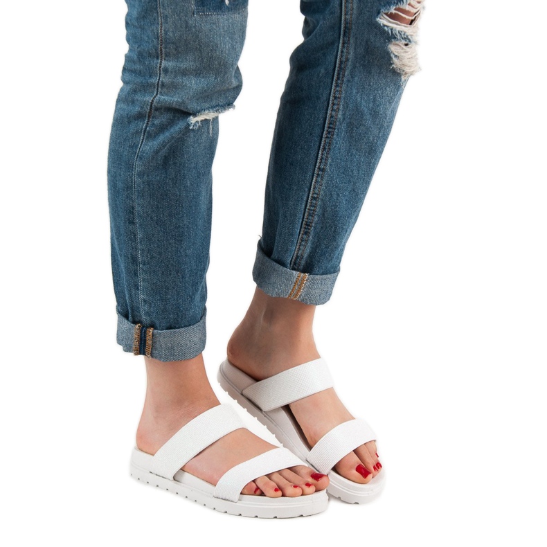 Seastar Pantofole lucide bianca 1