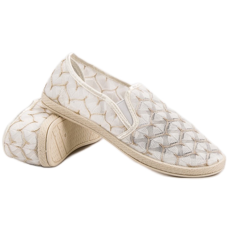 Slip in pizzo VICES bianca 1