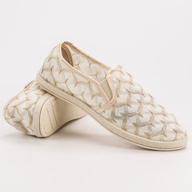 Slip in pizzo VICES marrone 2