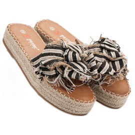 Seastar Pantofole a righe marrone 2