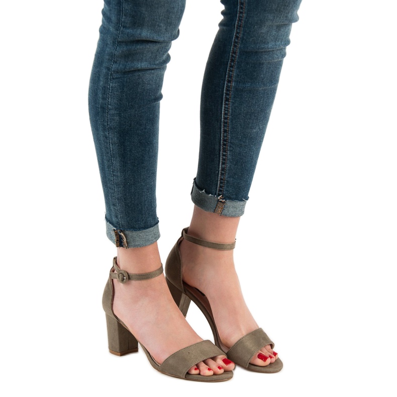 Eleganti sandali VICES verde 2