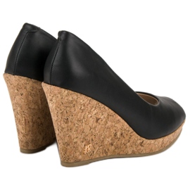 Décolleté con zeppa Open Toe VICES nero 1