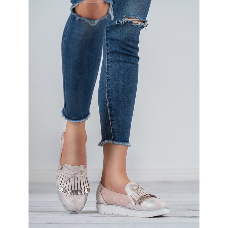 Balada Mocassini con frange rosa 2