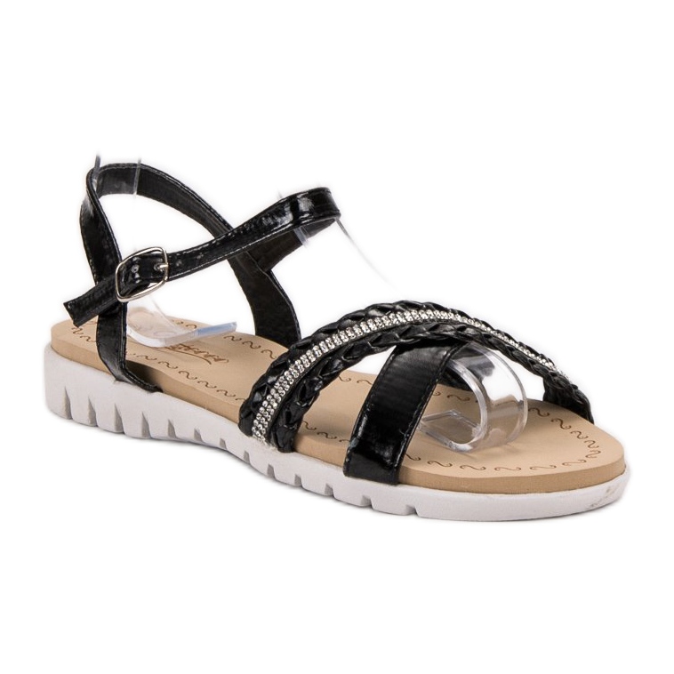 Groto Gogo Sandali Con Cristalli nero 1
